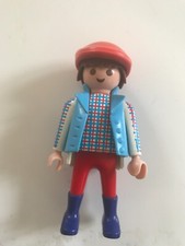 PLAYMOBIL 3074 vintage- maraicher Gilet Bleu Casquette Rouge ferme tracteur