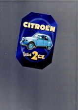 plaque peinte votre 2cv Ancien pub  publicité deudeutche citroen