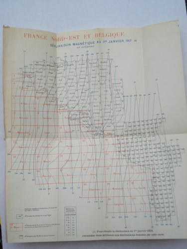 Carte declinaison magnétique - carte,