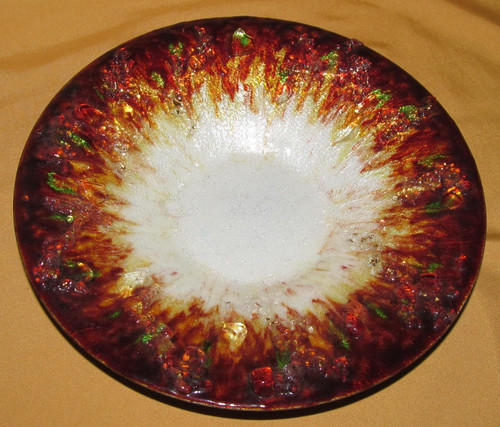 Coupelle émail polychrome