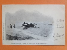 Carte Postale 1900 CAYEUX sur MER Somme CANOT de SAUVETAGE " Le Benois Champy "