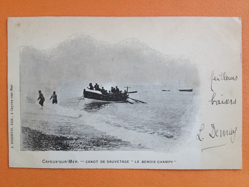 Carte postale 1900 cayeux - cayeux, sur