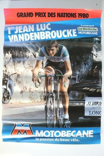 Affiche cycle motobecane - motobecane, bleue