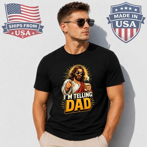 Jesus telling dad graphic - telling,