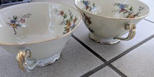 Lot De 2 Tasses Porcelaine Ancienne Manufacture Fabrique Royale Limoges