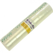 10 Rouleaux Ruban Adhésifs Transparents Universel 10Mx18mm Recharge Dévidoir