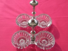 Paire de salières doubles en