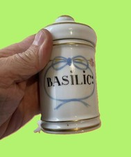 petit pot à pharmacie ancien " BASILIC: ".