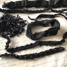 LOT Perles De Jais XIXè pour