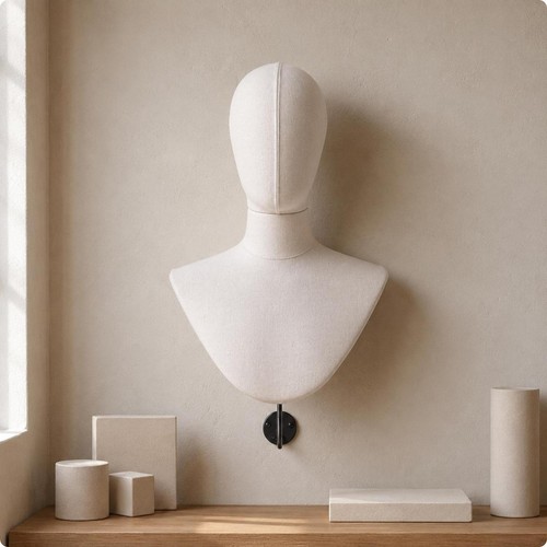 Buste mural mannequin tissu - mural, en