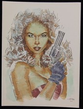 THOMAS FRISANO Grand dessin original couleur 3 SIGNÉ Années 2010 Parfait état