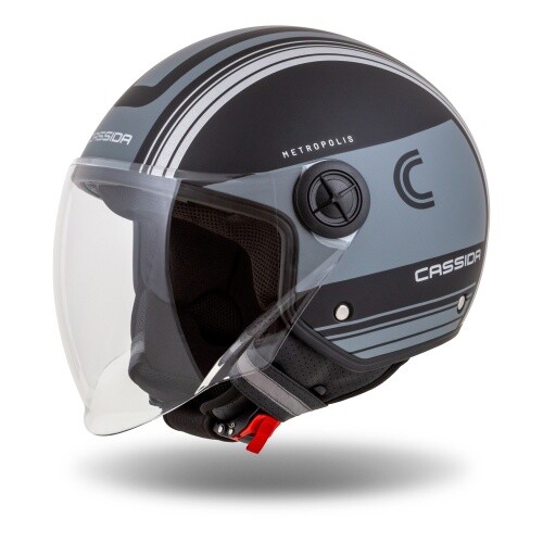 Casque jet roller - jet, cross