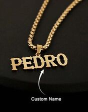 Collier Doré Or Acier Inoxydable Prénom Personnalisé Chaîne Personnalisable