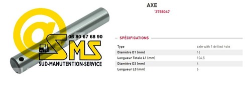 Axe galet 106 - , 16