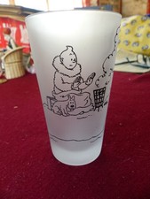 Tintin verre sablé tintin