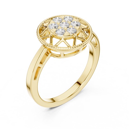Bague solitaire diamant - 1,
