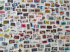 VRAC 300 TIMBRES OBLITERES DIFFERENTS DE FRANCE GRANDS  FORMATS #300A#