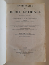 Dictionnaire du droit criminel (Achille Morin, 1842)