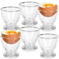 Coquetiers verre 6 pcs porte-œufs présentoir à œufs petit déjeuner table