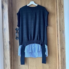 Zara Noir Pull sans Manche