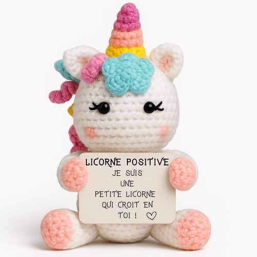 Licorne positive peluche - licorne, |
