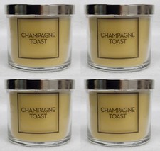 4 Bath & Body Works CHAMPAGNE TOAST 1-Wick Medium Jar Candle 4 oz