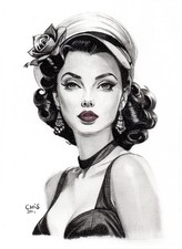 Dessin Pin-up 50 - A4 -