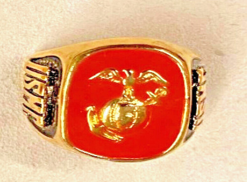 Marine bague militaire rouge - marine,