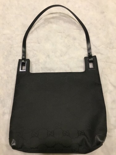Vintage black gucci shoulder - black,