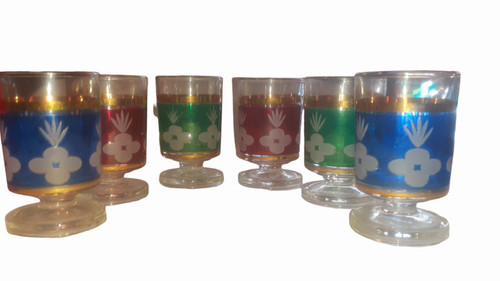 Lot verres liqueur pied - 6, a