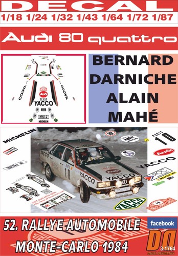 Decal audi quattro b - decal,