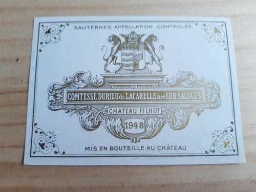 étiquette vin chateau - , filhot