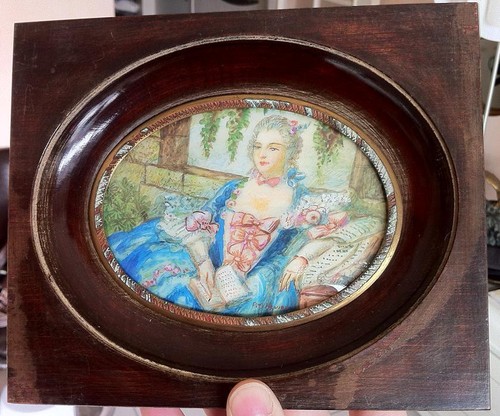 Grand cadre miniature femme - cadre,