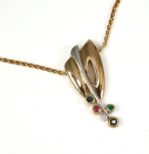 Collier ludique jaune - en,