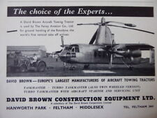 3/1959 PUB TRACTEUR DAVID BROWN TOWING TRACTOR FAIREY ROTODYNE ORIGINAL AD