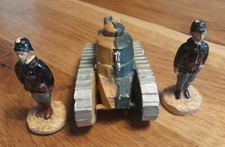 Char RENAULT FT 17 + Equipages plâtre  farine - tank, blinde, JRD, CIJ WW1 14 18