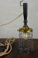 Ancienne Lampe Suspension / Baladeuse Années 50