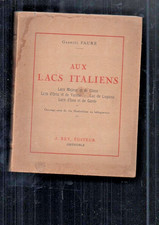 livre 1922 ITALIE Aux LACS