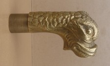 Ancien bec bouche de fontaine en bronze POISSON sortie d'eau puits