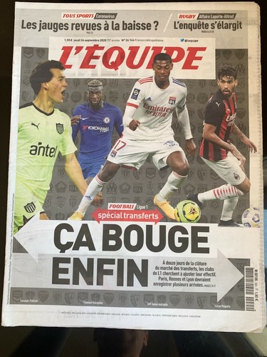 Equipe journal 09 2020 - l'equipe, 24/09/2020