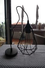 Suspension  Rétro style Industriel Forme diamant métal Noir Lustre Lampe Cage