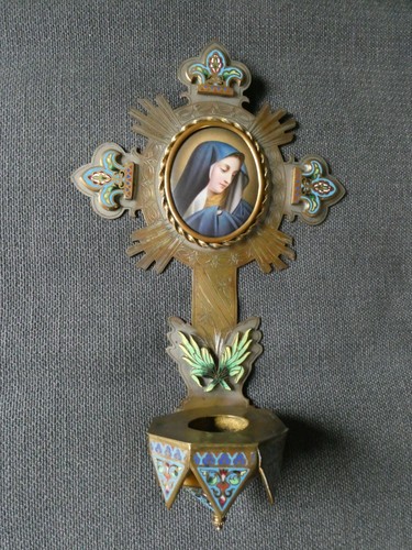 Benitier decor vierge - decor, en