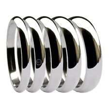 9ct or Blanc Forme D Mariage Anneaux 2mm 2.5mm 3mm 4mm 5mm 6mm 8mm Lourd Bandeau