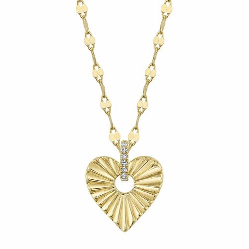 14k jaune diamant collier - 14k,