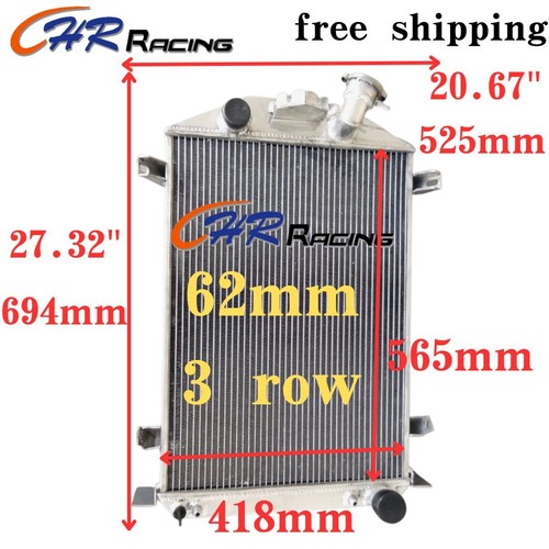 3row 62mm aluminum radiator - aluminum,