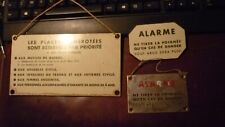 lot ancienne plaque bus train tramway place numeroté mutilé guerre alarme poign