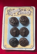 6 boutons de chasse vénerie en Bakélite 16 mm