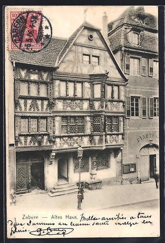 Cpa zabern vieille maison - cpa, à