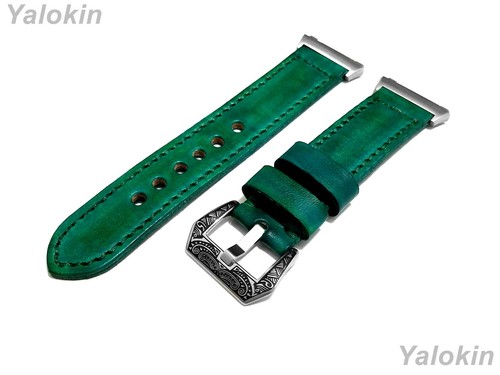 Vert brossé cuir cousu - brossé,