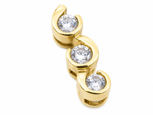 Pendentif jaune 18k 750 - 750, –